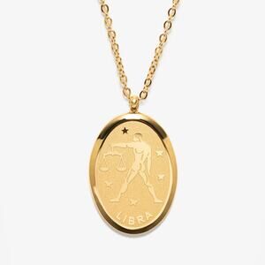 Libra Zodiac Pendant Necklace 18K Gold‎ Plated Gift For Her